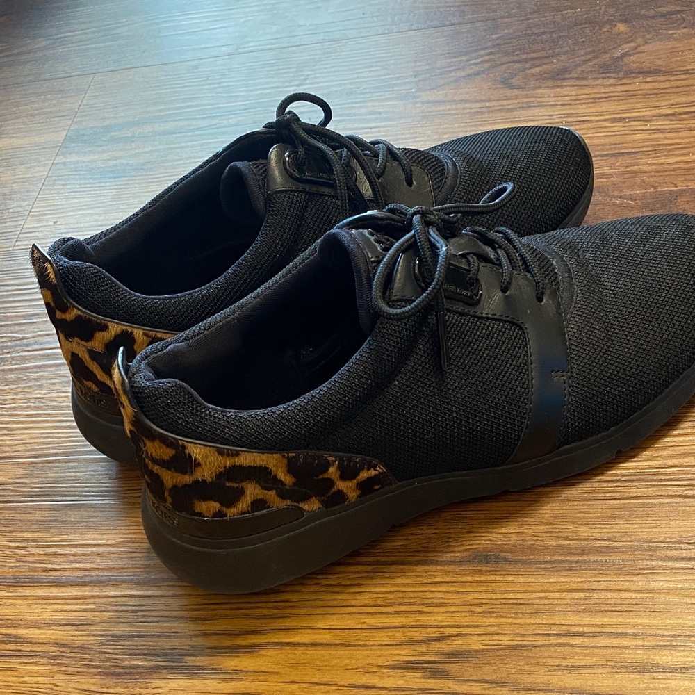 Michael Kors Animal Print Sneakers with Black Accents